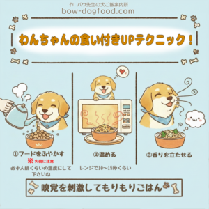 わんちゃんの食い付きアップテクニック